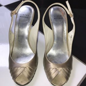 Stuart Weitzman silver heels